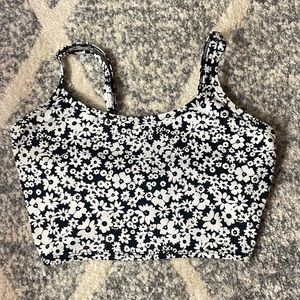 Pink Active White & Black Top